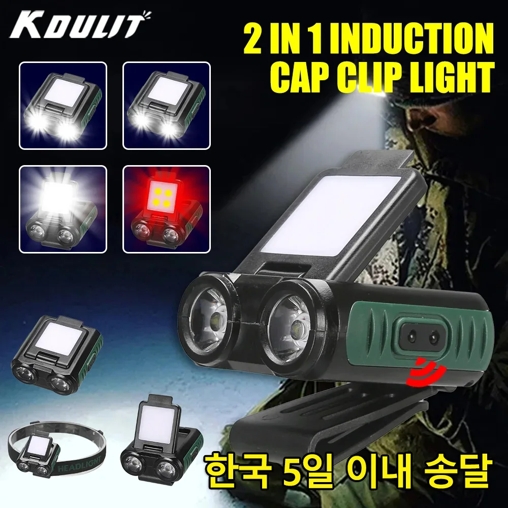 COB LED Headlamp Sensor Cap Clip Light USB Rechargeable Head Flashlight Built-in Battery Headlight Led Head for Fishing Camping
COB LED Headlamp Sensor Cap Clip Light USB Rechargeable Head Flashlight Built-in Battery Headlight Led Head for Fishing Camping