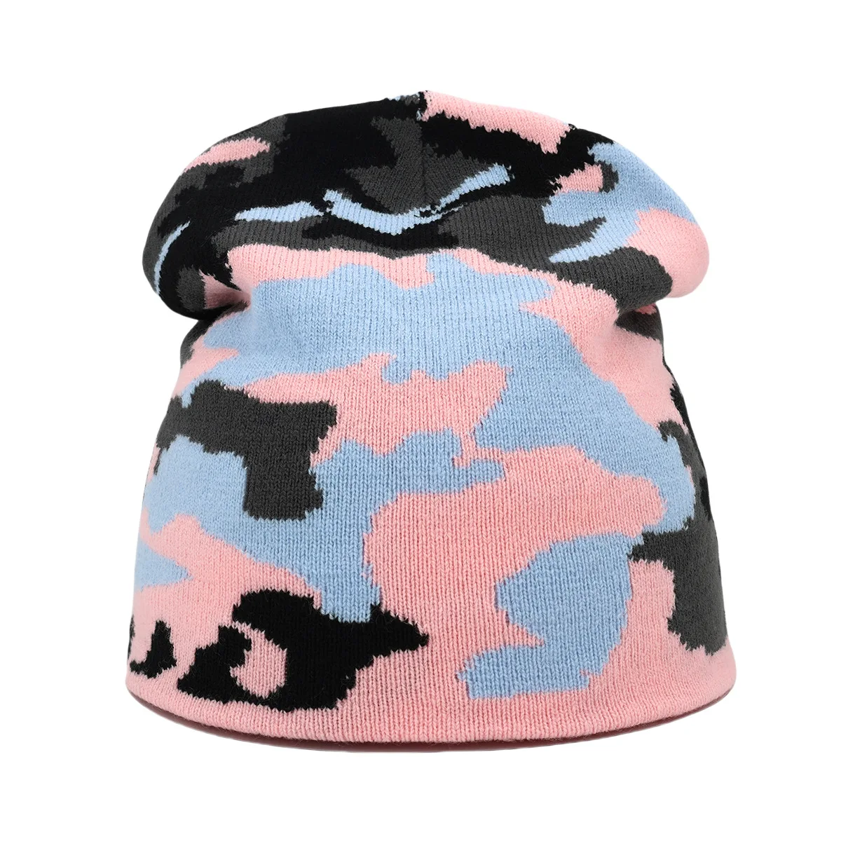 Camouflage Knitted Winter Beanie - Unisex Windproof Hat 4 S1c744845fb8e4798b0782d8cd2879f9a9