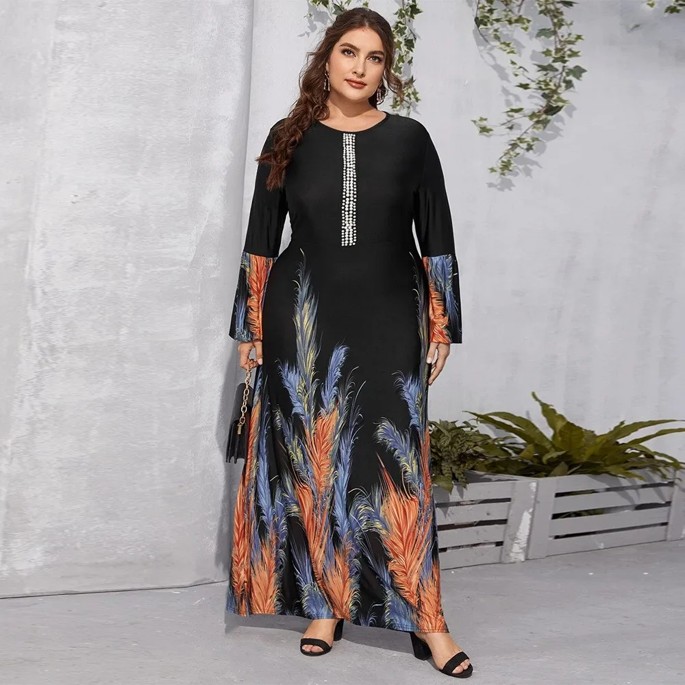 Elegant Women Muslim Floral Printed Abaya Long Sleeve Maxi Dress Plus Size Kaftan Turkey Arab Islam Gown Party Ramadan Jalabiya
Elegant Women Muslim Floral Printed Abaya Long Sleeve Maxi Dress Plus Size Kaftan Turkey Arab Islam Gown Party Ramadan Jalabiya