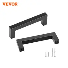 VEVOR 10 Pack Cabinet Pulls 76/96/128/160 mm Slim Square Kitchen Cabinet Drawer for Kitchen Bathroom Bar Hardware Matte Black