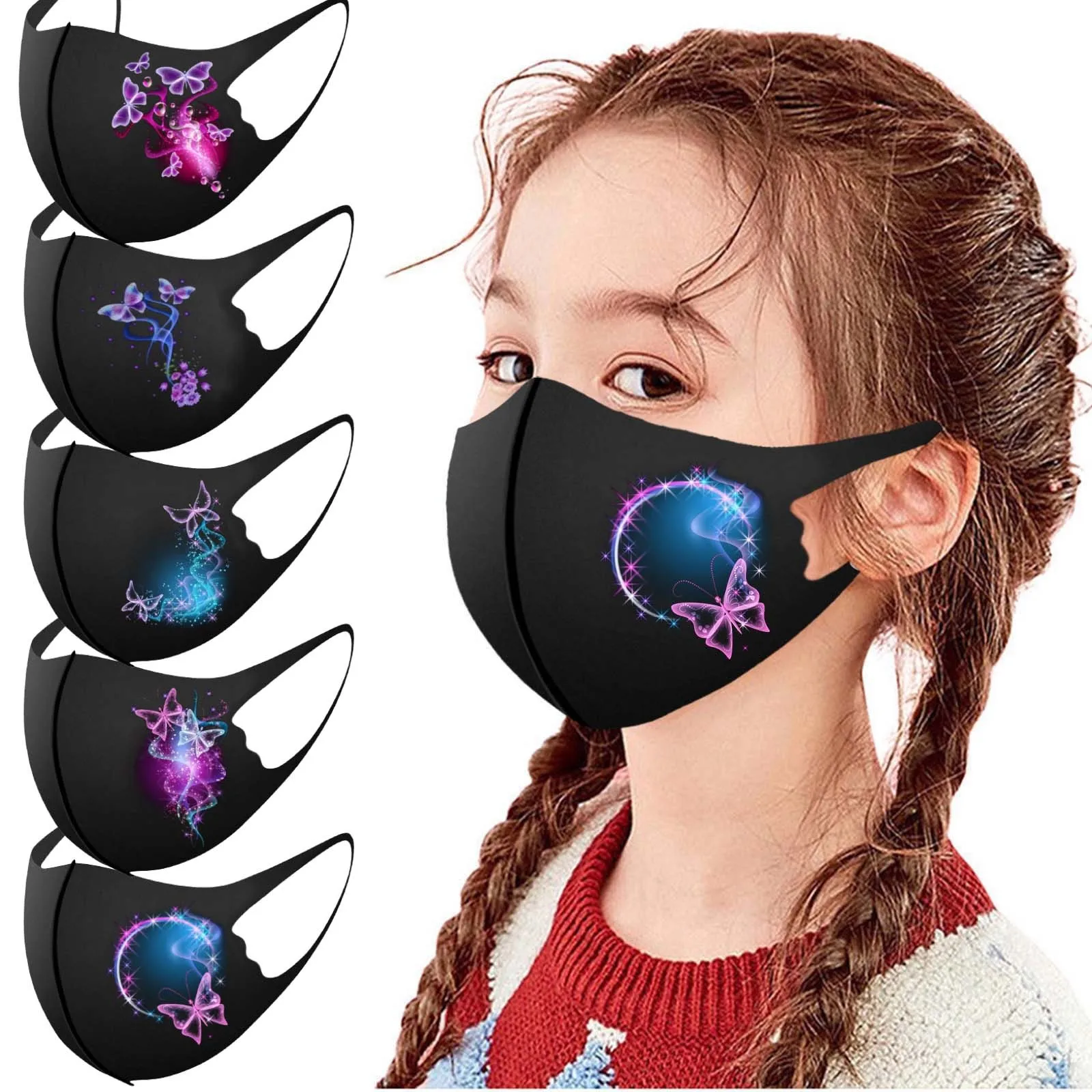1pc Children'S Fashionable Butterfly Printed Washable Cotton Mask Child-Friendly Double-Layered Breathable Comfort Face Mask
1pc Children'S Fashionable Butterfly Printed Washable Cotton Mask Child-Friendly Double-Layered Breathable Comfort Face Mask
