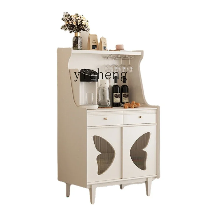 

YY Solid Wood Sideboard Kitchen Integrated Wall Simple Modern Restaurant Storage Tea Cabinet