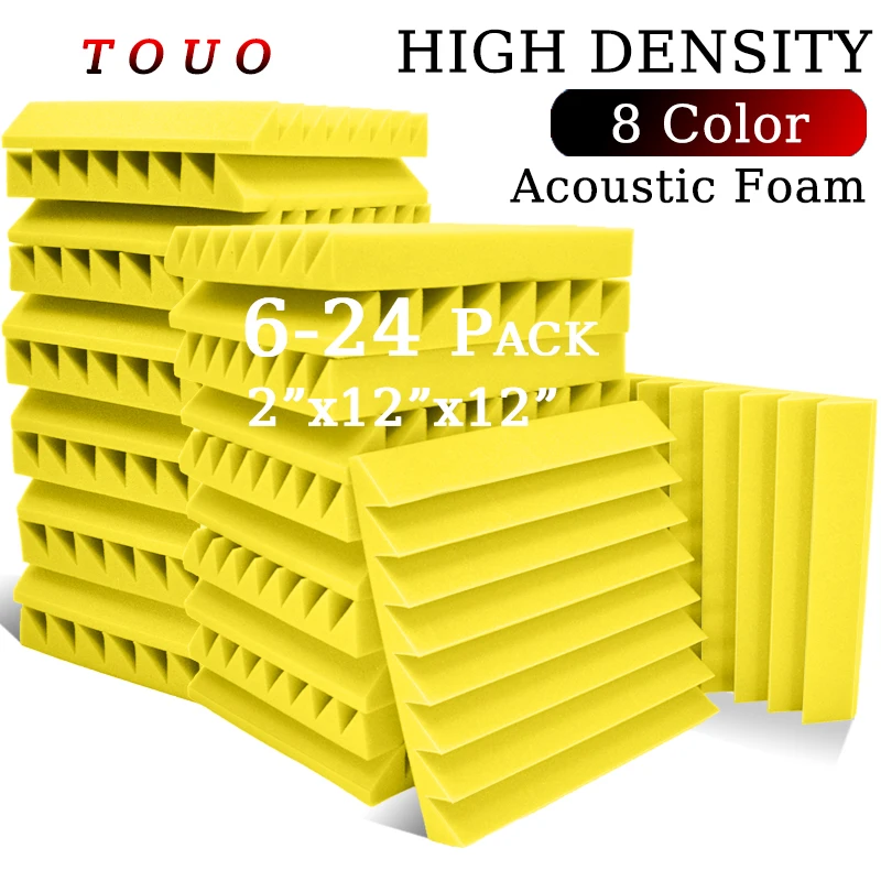 TOUO Noise Insulation on the Wall 6-24 Pcs Soundproof Pad Ceiling Panels Acoustics Panel Room Sound Insulation Foam Padding
TOUO Noise Insulation on the Wall 6-24 Pcs Soundproof Pad Ceiling Panels Acoustics Panel Room Sound Insulation Foam Padding