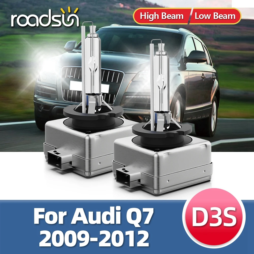 

Roadsun D3S HID Xenon Headlight Bulbs Car DC 12V 35W Auto Front Headlamps 6000K Low Beam Luces For Audi Q7 2009 2010 2012 2011