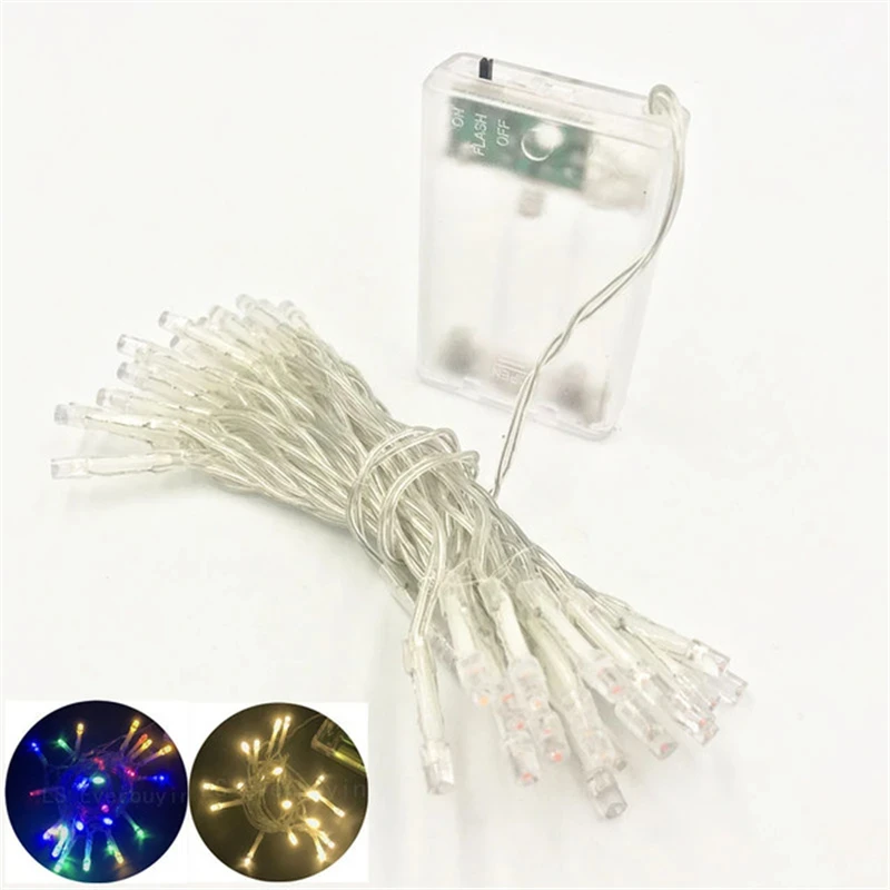 

2M 3M 4M 5M 10M LED String Lights 3*AA Battery Operated Waterproof Fairy Christmas Light For Holiday Party Wedding Decoration S5