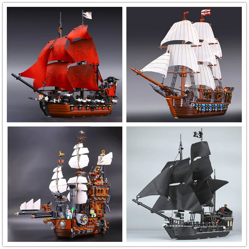 IN STOCK Film Pirate Ship Series Black Pearl Sailboat Sea Cow Boat Model Building Blocks Toys Boy Gifts 70810 4184 4195 10210
IN STOCK Film Pirate Ship Series Black Pearl Sailboat Sea Cow Boat Model Building Blocks Toys Boy Gifts 70810 4184 4195 10210