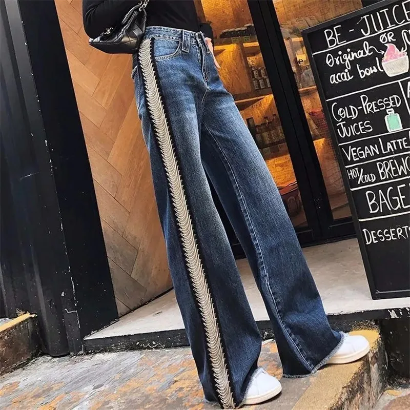 High Waist Wide-Leg Pants Jeans Female 2023 New Fashion Temperament Spring Loose Straight Denim Trousers Clothes Women Korean
High Waist Wide-Leg Pants Jeans Female 2023 New Fashion Temperament Spring Loose Straight Denim Trousers Clothes Women Korean