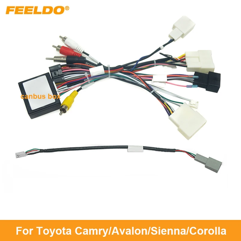 

FEELDO Car Audio Android 16Pin Wiring Cable Adapter With Canbus For Toyota Camry(2018+)/Avalon(2019+)/Sienna(18-20)/Corolla(2020