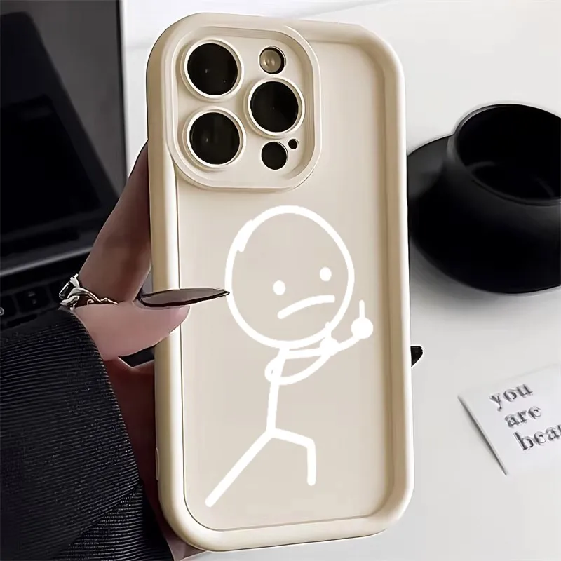 Funny Middle Finger Cute Man Matchman Soft TPU Case For iPhone 16 15 11 13 14 12 Pro Max 15 Plus Mini 16Pro Silicone Phone Cover Funny Middle Finger Cute Man Matchman Soft TPU Case For iPhone 16 15 11 13 14 12 Pro Max 15 Plus Mini 16Pro Silicone Phone Cover