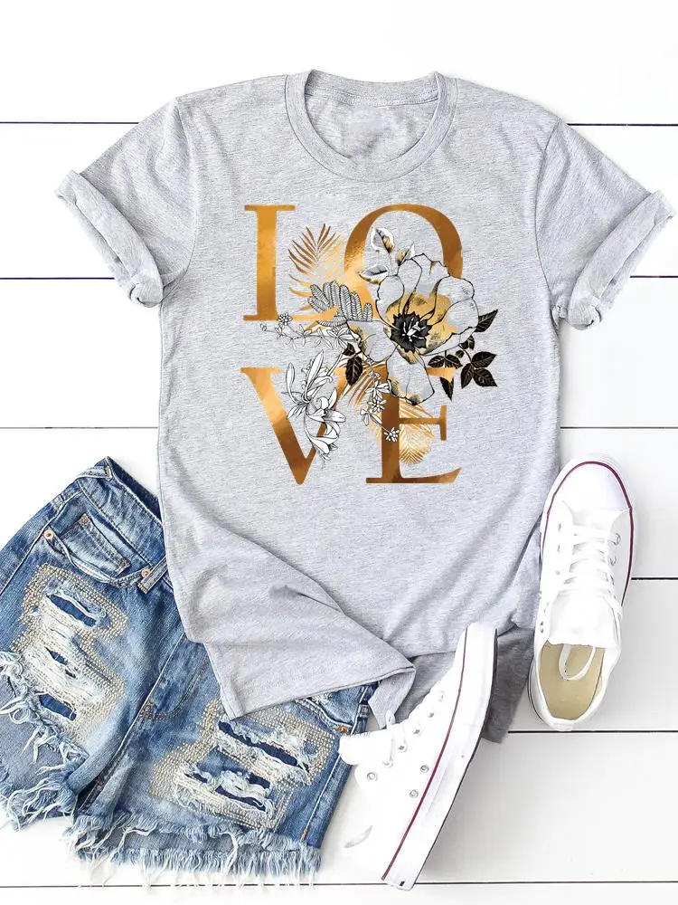 Love Letter Flower Trend Cute Women T Clothes Ladies Clothing Short Sleeve Graphic Tee Fashion Female Casual Print T-shirts
Love Letter Flower Trend Cute Women T Clothes Ladies Clothing Short Sleeve Graphic Tee Fashion Female Casual Print T-shirts