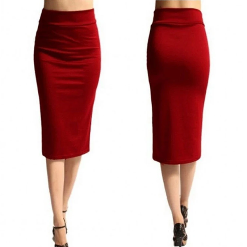 Skinny Pencil Skirt Women Female High Waist Mid-Calf Jersey Skirts Plus Size Fashion Ladies Office Stretch Bodycon Midi Skirt
Skinny Pencil Skirt Women Female High Waist Mid-Calf Jersey Skirts Plus Size Fashion Ladies Office Stretch Bodycon Midi Skirt