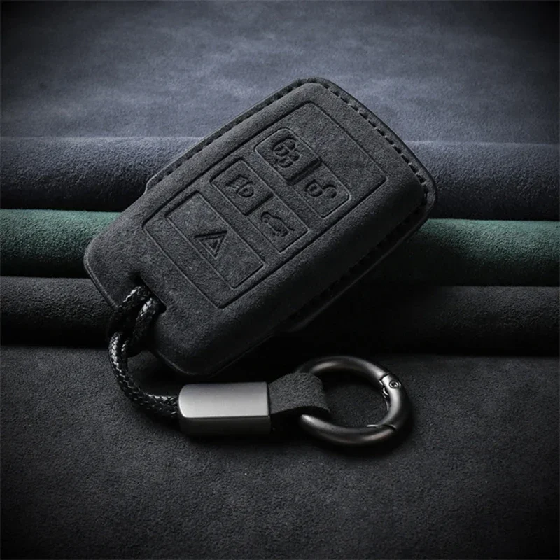 

Suede Leather Car Key Case for Land Rover Range Rover Evoque Discovery Sport Velar for Jaguar XE XF E-Pace F-Pace Accessories