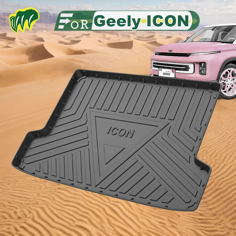 

For Geely ICON 2021 2022 2020-2023 Custom Fit Car Trunk Mat All Season Black Cargo Mat 3D Shaped Laser Measured Trunk Liners