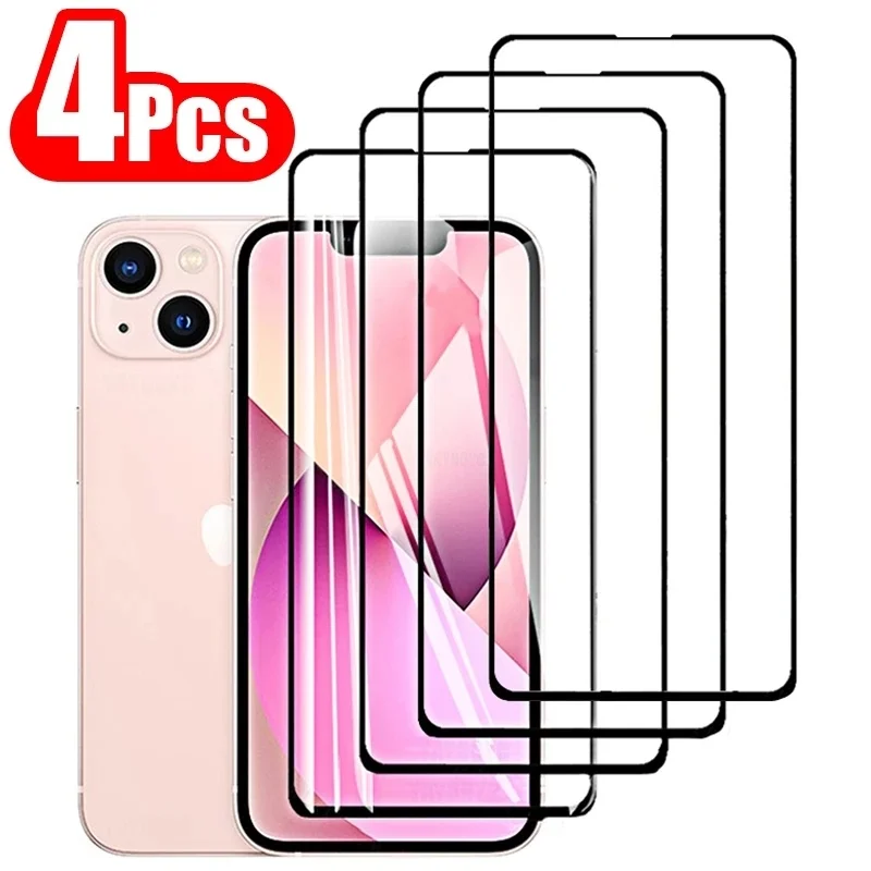 4Pcs Full Cover Protective Glass On For iPhone 13 12 11 Pro Max Screen Protector For iPhone XR Xs Max 6 7 8 Plus Tempered Glasss
4Pcs Full Cover Protective Glass On For iPhone 13 12 11 Pro Max Screen Protector For iPhone XR Xs Max 6 7 8 Plus Tempered Glasss