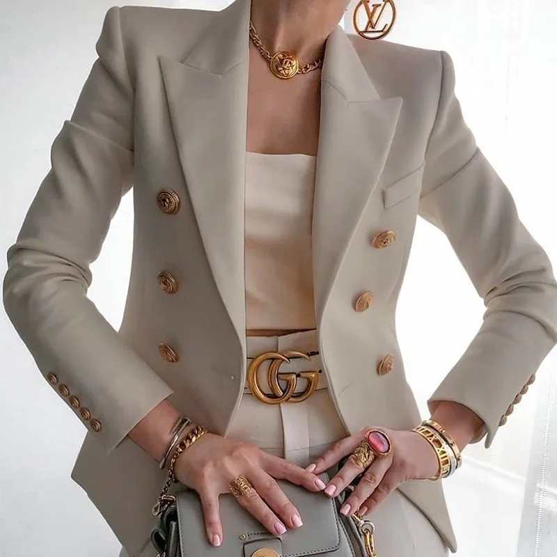 2023 Autumn Women's Blazer Coats - Elegant Solid Office Lady Suit Outerwear With Casual Turn Down Collar Long Sleeve
2023 Autumn Women's Blazer Coats - Elegant Solid Office Lady Suit Outerwear With Casual Turn Down Collar Long Sleeve