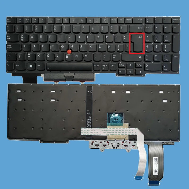 

XIN Latin Keyboard For Lenovo Thinkpad E15 Gen 2 Gen 1 (Type 20T8 20T9 20TD 20TE) Laptop Teclado Spanish With Backlight LA/SP