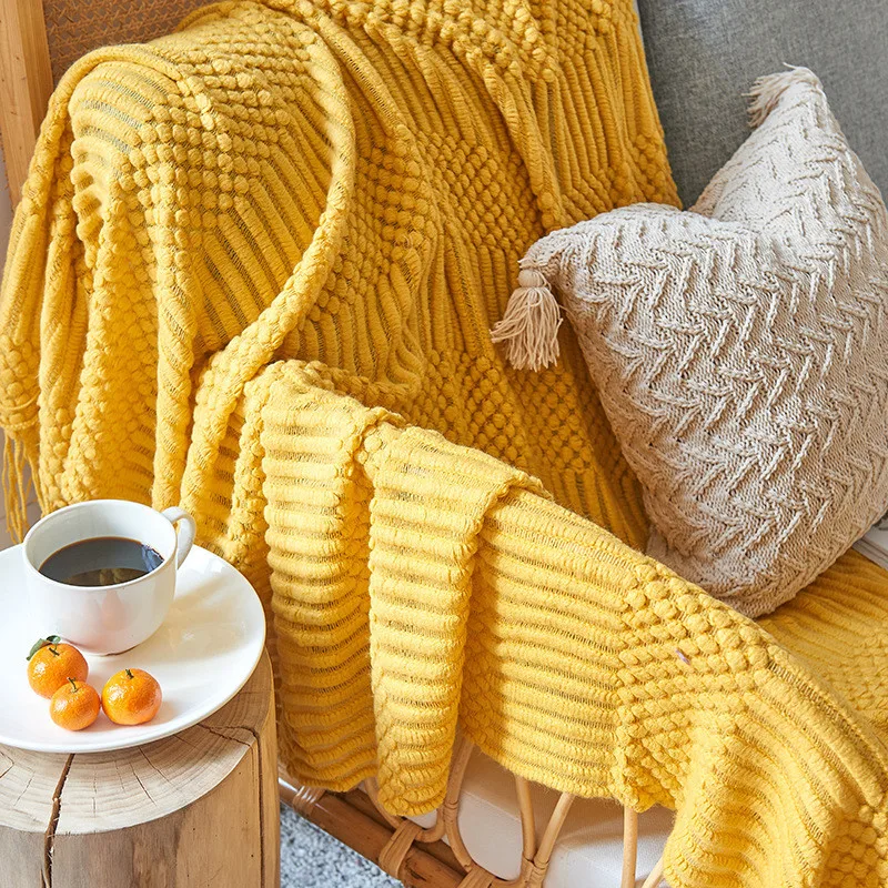 Ins Style Knitted Blankets Sofa Cover Bed Linen Bedspread Home Decor Soft Solid Color Knitted Throw Blanket For Beds with Tassel
Ins Style Knitted Blankets Sofa Cover Bed Linen Bedspread Home Decor Soft Solid Color Knitted Throw Blanket For Beds with Tassel