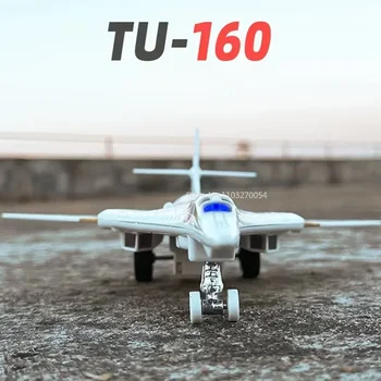 1/200 합금 비행기 장난감 모델, 러시아 TU-160 화이트 스완, 전략 폭격기, 금속 시뮬레이션, 사운드 라이트, 풀백 항공기 모델