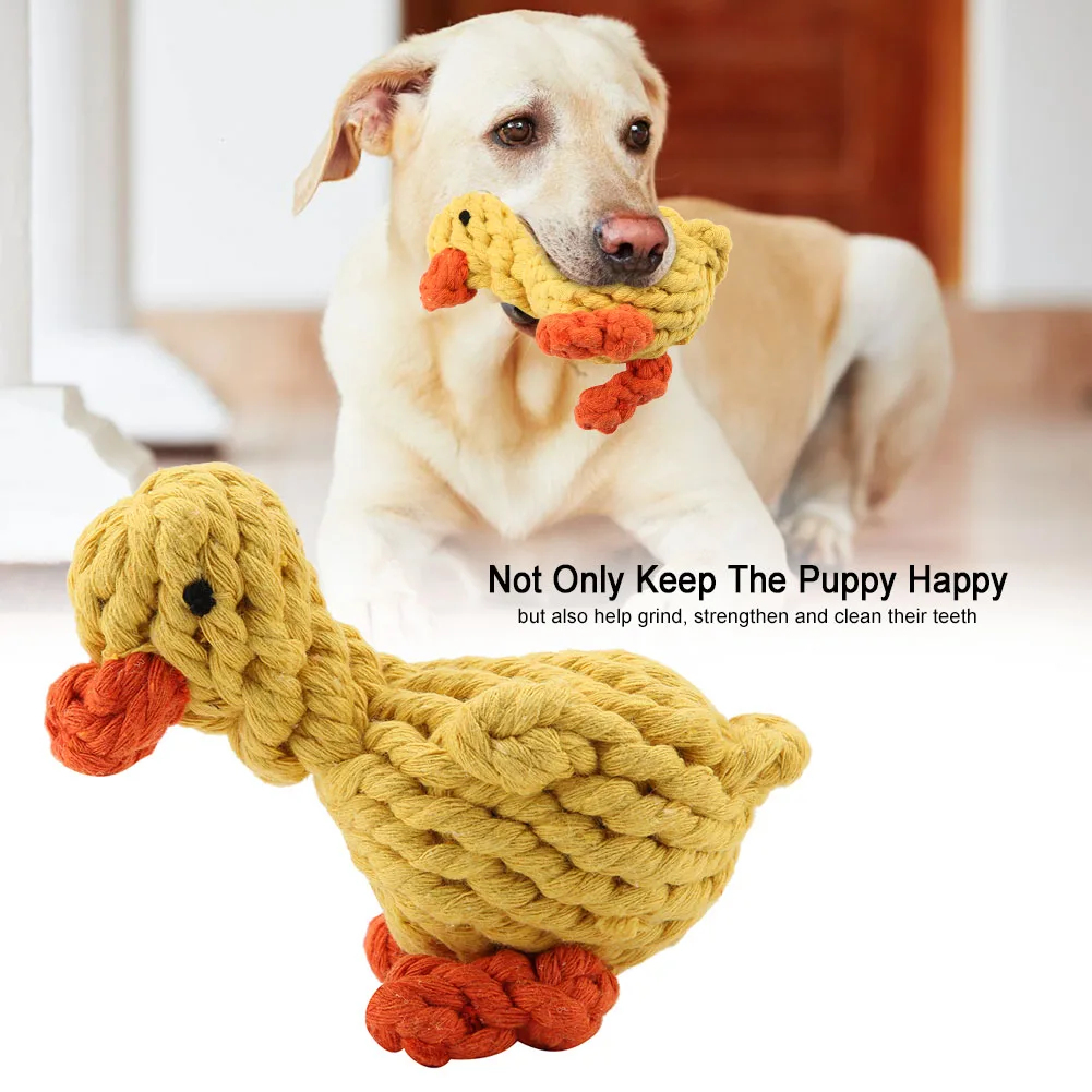 1Pcs Puppy Chew Toys Cute Duck Shaped Dog Toy Cotton Rope Strengthen And Clean Teeth Dogs Toys
1Pcs Puppy Chew Toys Cute Duck Shaped Dog Toy Cotton Rope Strengthen And Clean Teeth Dogs Toys