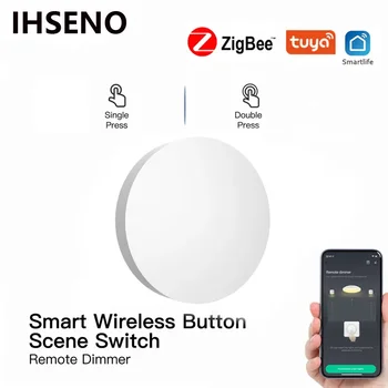 Tuya ZigBee 장치 단추 장면 스위치 지능형 연결 스마트 스위치, 배터리 구동 자동화, 스마트 라이프로 작동, 신제품