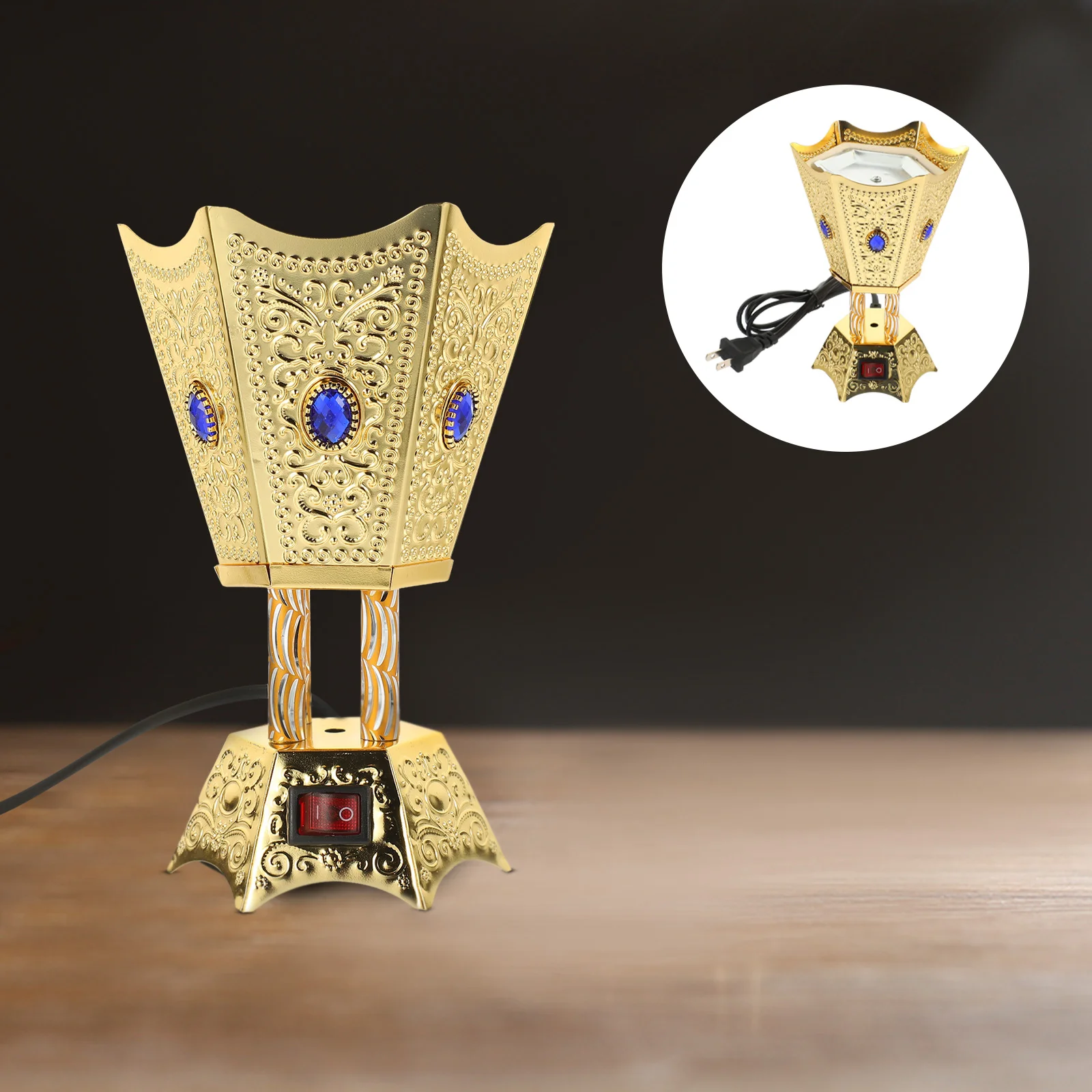 Electric Censer Middle Eastern Style Iron Incense Burner Tabletop Ornament Electric Metal Censer (EU/UK/US Plug)
Electric Censer Middle Eastern Style Iron Incense Burner Tabletop Ornament Electric Metal Censer (EU/UK/US Plug)