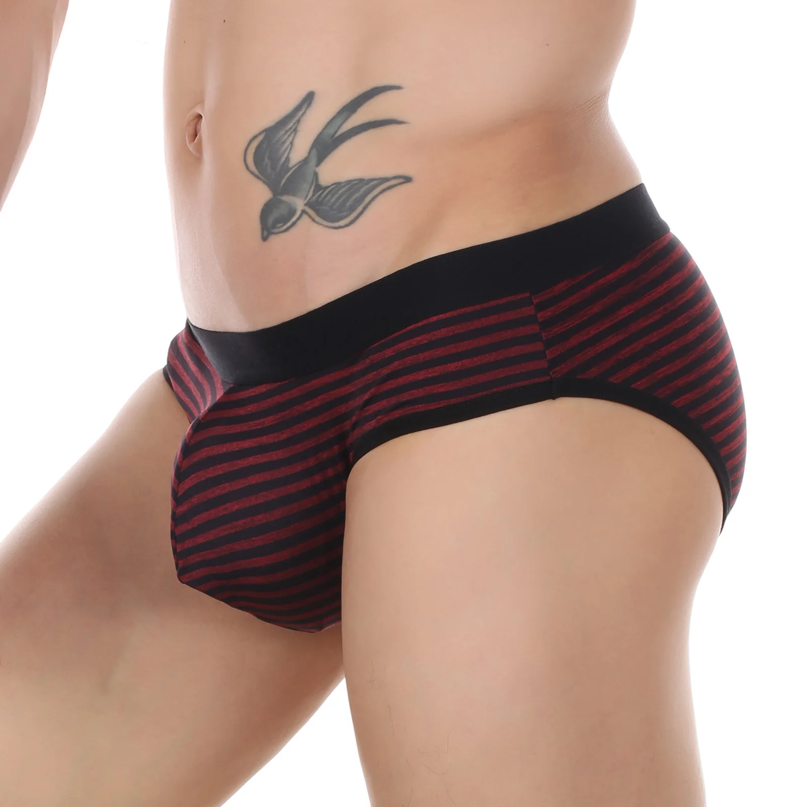 Men's New Sexy Black And Red Striped Underwear Stretch Low Waist Breathable Comfortable Briefs
Men's New Sexy Black And Red Striped Underwear Stretch Low Waist Breathable Comfortable Briefs