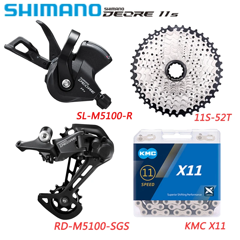 SHIMANO DEORE M5100 11Speed Groupset Shifter Rear Derailleur Sunshine Cassette 40T 42T 46T 50T 52T X11 Chain Bicycle Parts
SHIMANO DEORE M5100 11Speed Groupset Shifter Rear Derailleur Sunshine Cassette 40T 42T 46T 50T 52T X11 Chain Bicycle Parts