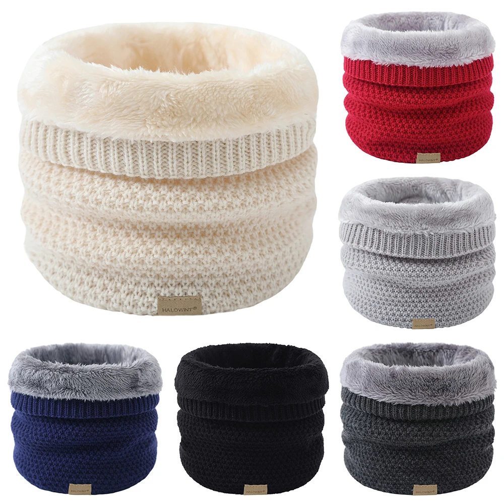 Windproof Thick Knitted Ring Scarf For Women Men Winter Warm Snood Neck Scarves Unisex With Fluff Ourdoor Ski Face Mask Muffel
Windproof Thick Knitted Ring Scarf For Women Men Winter Warm Snood Neck Scarves Unisex With Fluff Ourdoor Ski Face Mask Muffel