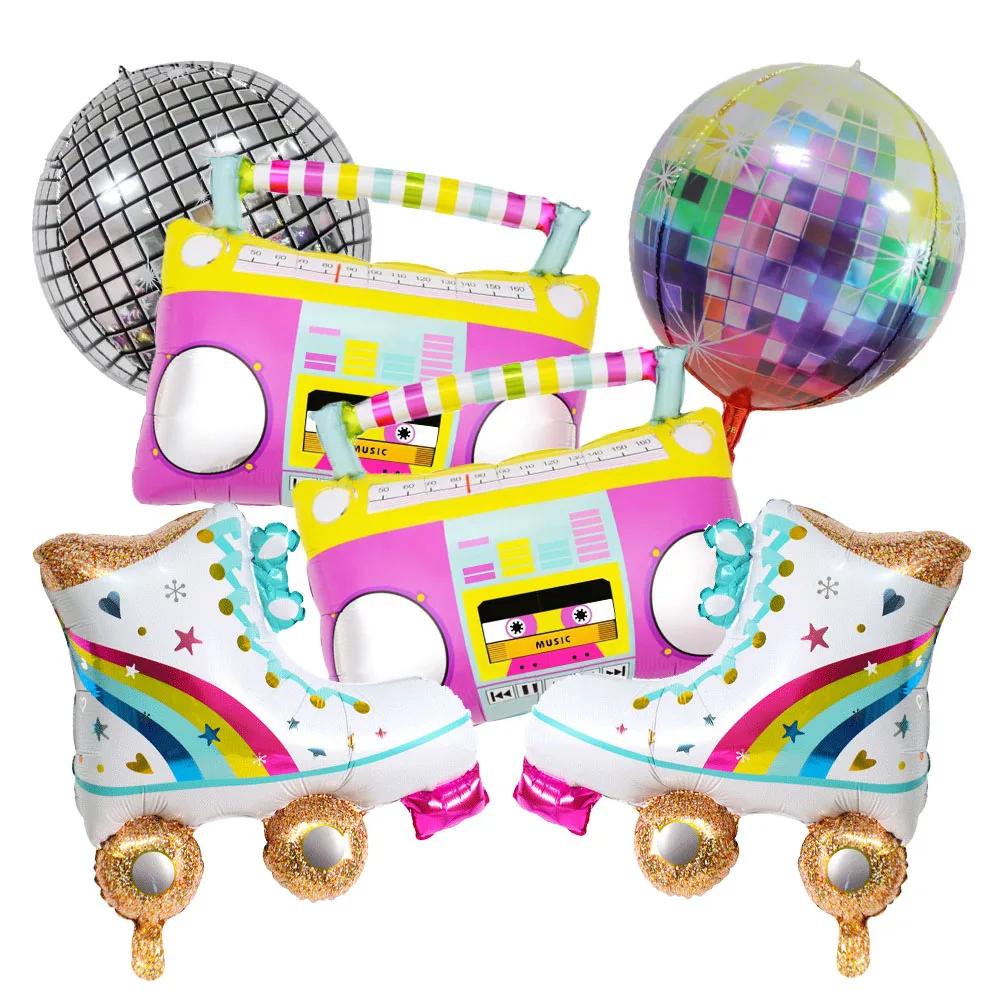 6Pcs Roller Skate Balloon Boom Box 80s 90s 22 Inch Disco Foil Balloons 80s 90s Rainbow Retro Party Balloon for Party Decoration
6Pcs Roller Skate Balloon Boom Box 80s 90s 22 Inch Disco Foil Balloons 80s 90s Rainbow Retro Party Balloon for Party Decoration