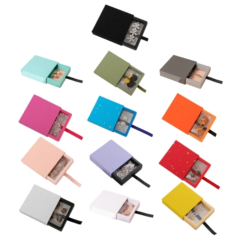 PE Film Jewelry Box Packaging Box Gift Jewelry Box Suspension Box Drawer Ribbon Pull-out Box for Rings Earrings Storage
PE Film Jewelry Box Packaging Box Gift Jewelry Box Suspension Box Drawer Ribbon Pull-out Box for Rings Earrings Storage