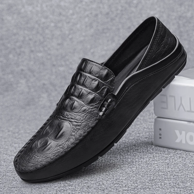 Crocodile Pattern Men Casual Shoes Genuine Leather Mens Loafers Luxury Mocasines Slip-On Flats Comfy Driving Shoes Boat Footwear
Crocodile Pattern Men Casual Shoes Genuine Leather Mens Loafers Luxury Mocasines Slip-On Flats Comfy Driving Shoes Boat Footwear
