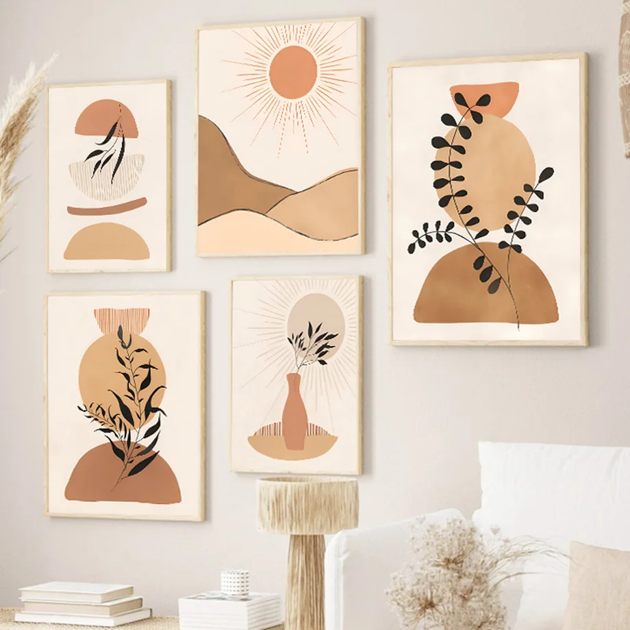 Sun Mountain Abstract Geometric Vase Leaf Boho Posters Wall Art Pictures Nordic Bedroom Living Room Decor Prints Canvas Painting
Sun Mountain Abstract Geometric Vase Leaf Boho Posters Wall Art Pictures Nordic Bedroom Living Room Decor Prints Canvas Painting