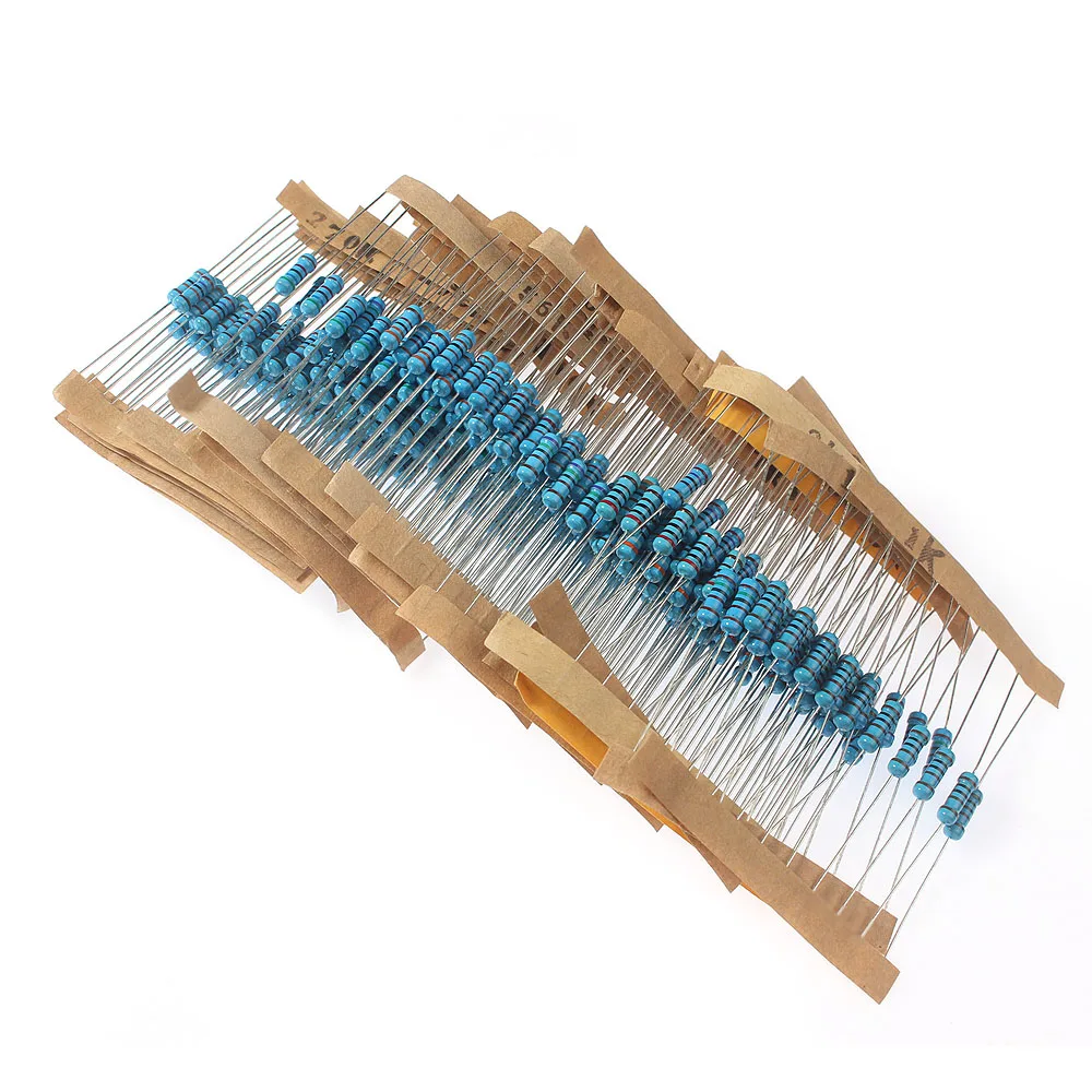 300PCS/Set 1/2W Metal Film Resistance 30Values 1% electronic resistors assortment kit 1k ohm ~ 820K ohm 0.5W kit resistores
300PCS/Set 1/2W Metal Film Resistance 30Values 1% electronic resistors assortment kit 1k ohm ~ 820K ohm 0.5W kit resistores