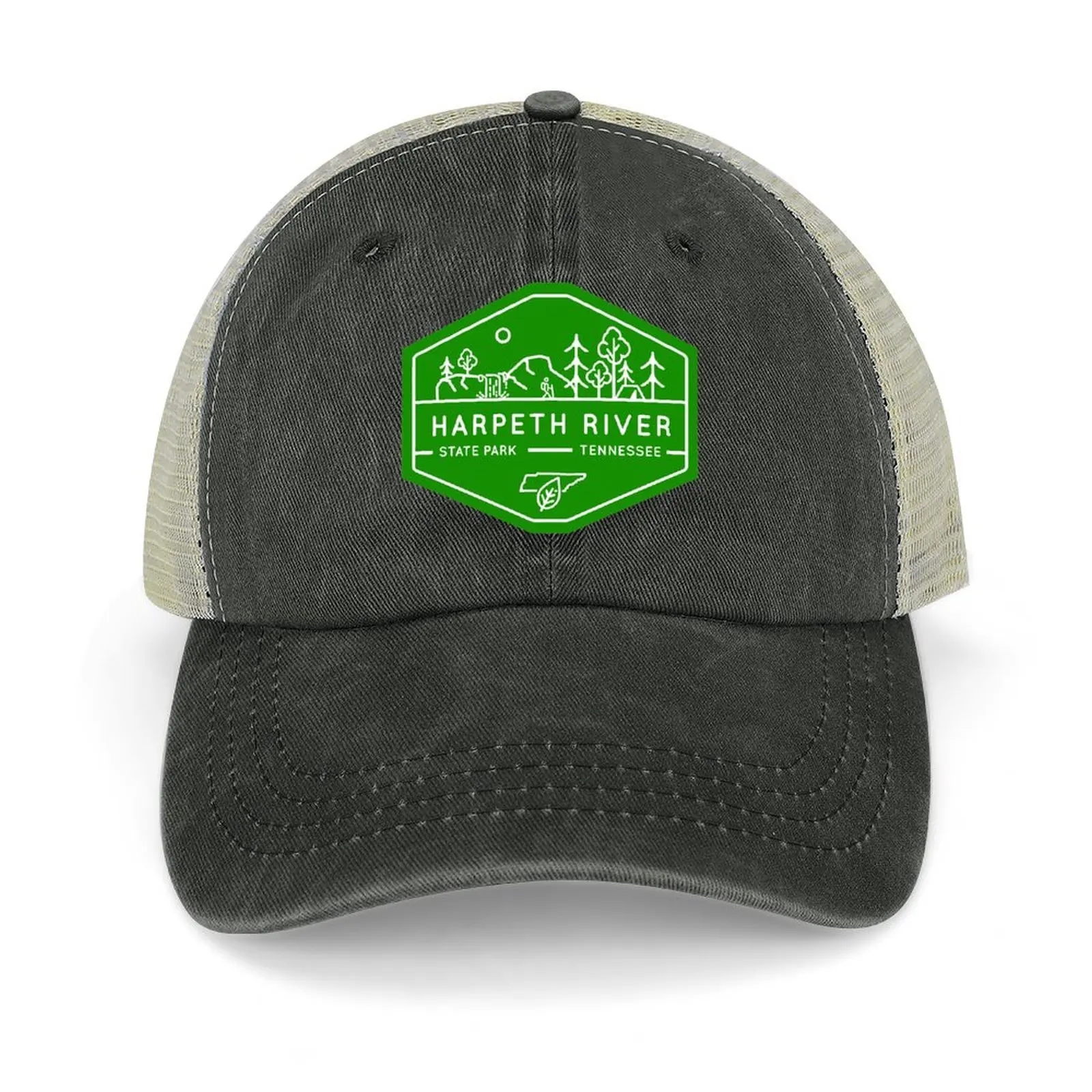 

Harpeth River State Park Badge Logo Cowboy Hat Luxury Man Hat Golf Wear Hood Men's Hats Women's