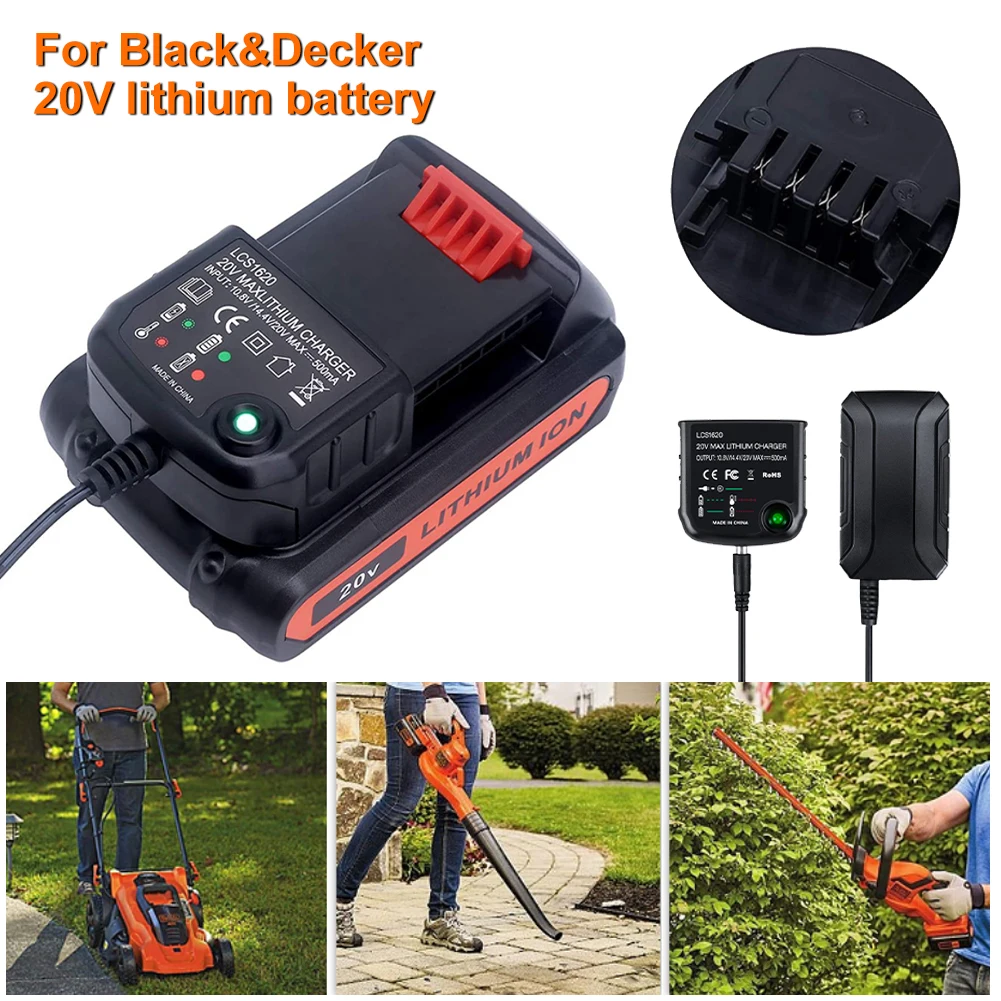 20 Volt Lithium Battery Charger Compatible With 20V Lithium Battery Charger For Black&Decker 20V Lithium Battery EU/US Adaptor
20 Volt Lithium Battery Charger Compatible With 20V Lithium Battery Charger For Black&Decker 20V Lithium Battery EU/US Adaptor