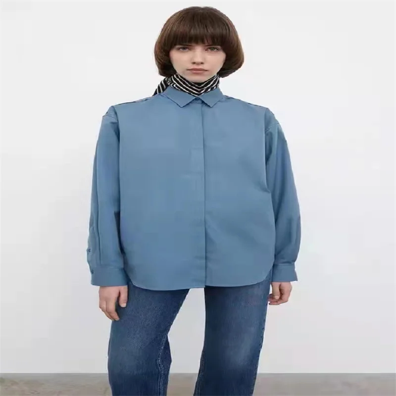 Nordic niche TT shirt women's 2024 Autumn New loose silhouette cotton pointed collar letter embroidery shirt
Nordic niche TT shirt women's 2024 Autumn New loose silhouette cotton pointed collar letter embroidery shirt