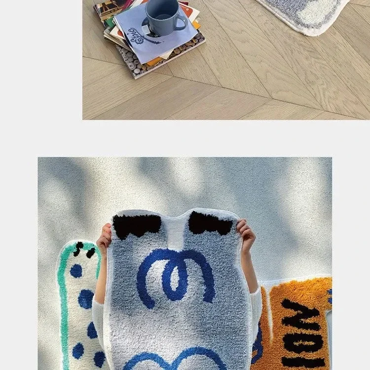 1pc Cartoon Animals Imitation Cashmere Non-slip Mat Carpet Thin Absorbent Bath Mat Washable Shower Bathroom Home Decoration Gift 1pc Cartoon Animals Imitation Cashmere Non-slip Mat Carpet Thin Absorbent Bath Mat Washable Shower Bathroom Home Decoration Gift