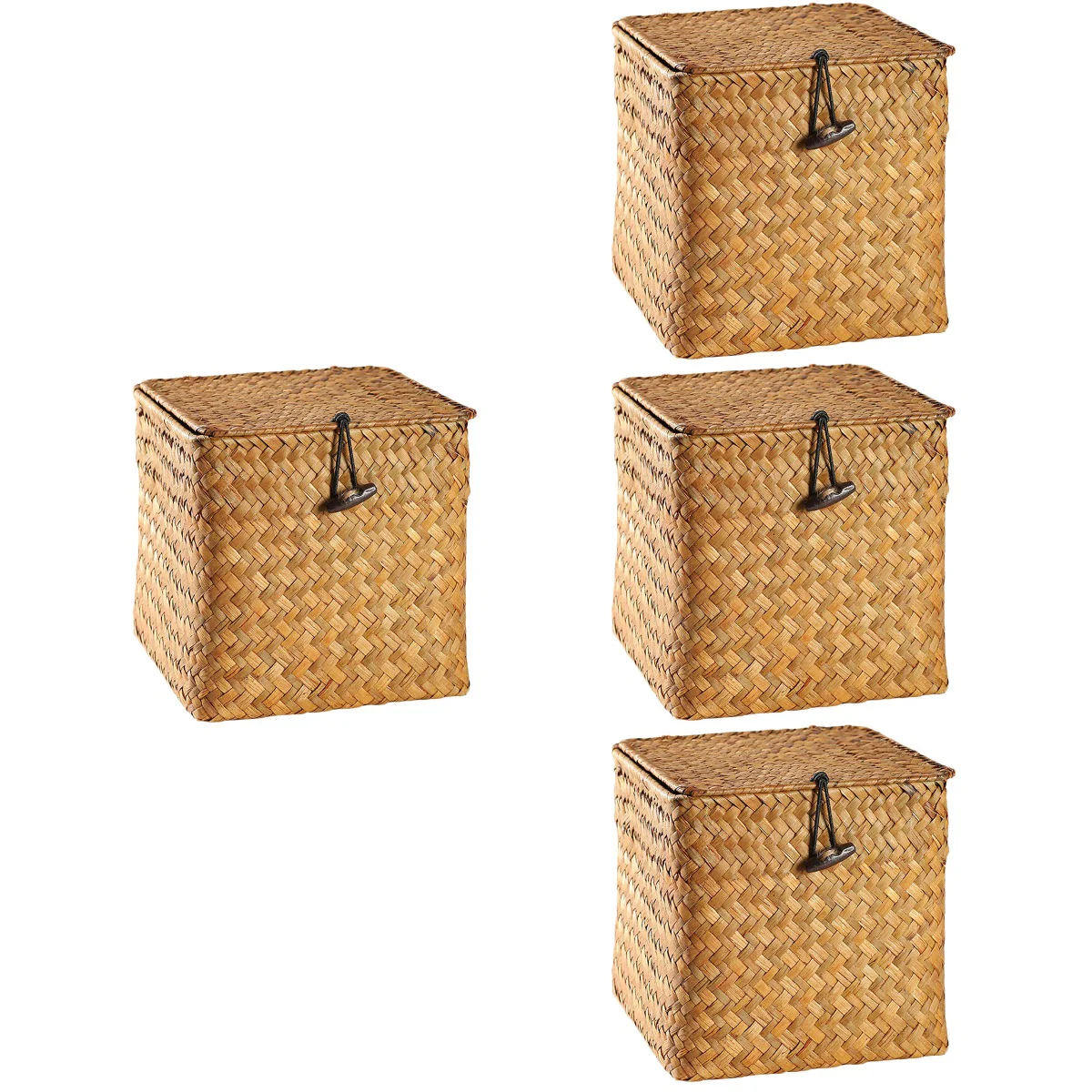 4pcs Straw Plaited Box Square Literary Tea Box Storage Holder With Cover for Home Store (Orange Medium Size)
4pcs Straw Plaited Box Square Literary Tea Box Storage Holder With Cover for Home Store (Orange Medium Size)