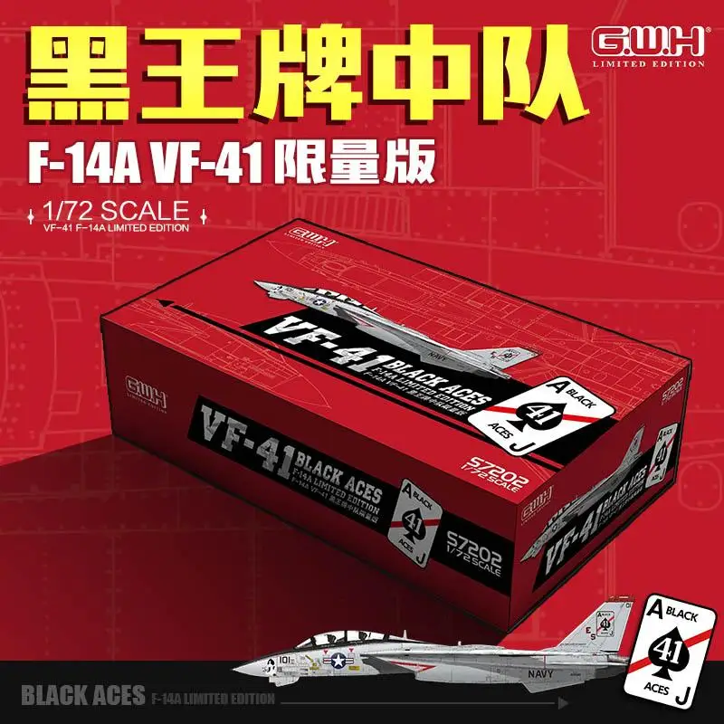 Great Wall Hobby S7202 1/72 U.S. F-14A Tomcat VF-41 Black Aces - Limited Edition Model Kit
Great Wall Hobby S7202 1/72 U.S. F-14A Tomcat VF-41 Black Aces - Limited Edition Model Kit