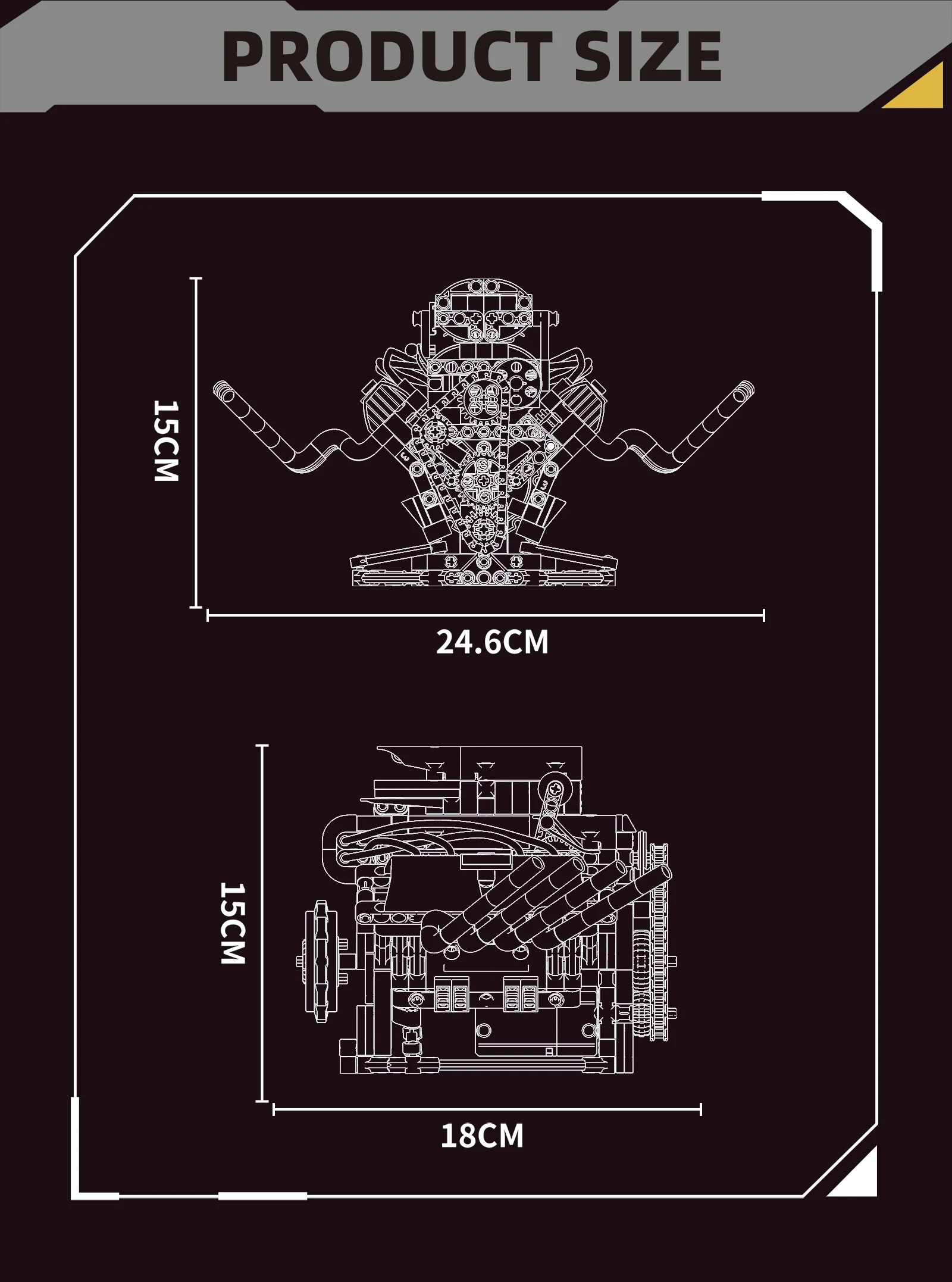 K96202 Racing car V8 engine 665PCS educational building block toy model assembly children and adult educational toys K96202 Racing car V8 engine 665PCS educational building block toy model assembly children and adult educational toys