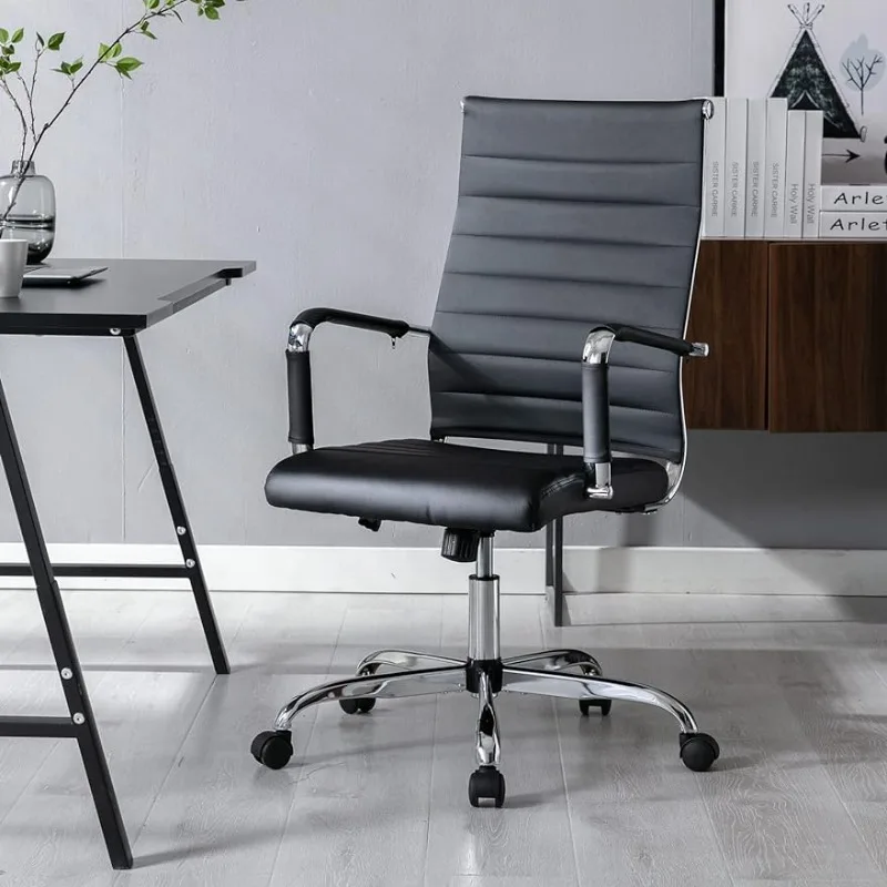 Office Desk Chair with Wheels, Beatmart INC Ergonomic Black Leather Conference Room Chairs Height Adustable | Ribbed High Back |
Office Desk Chair with Wheels, Beatmart INC Ergonomic Black Leather Conference Room Chairs Height Adustable | Ribbed High Back |