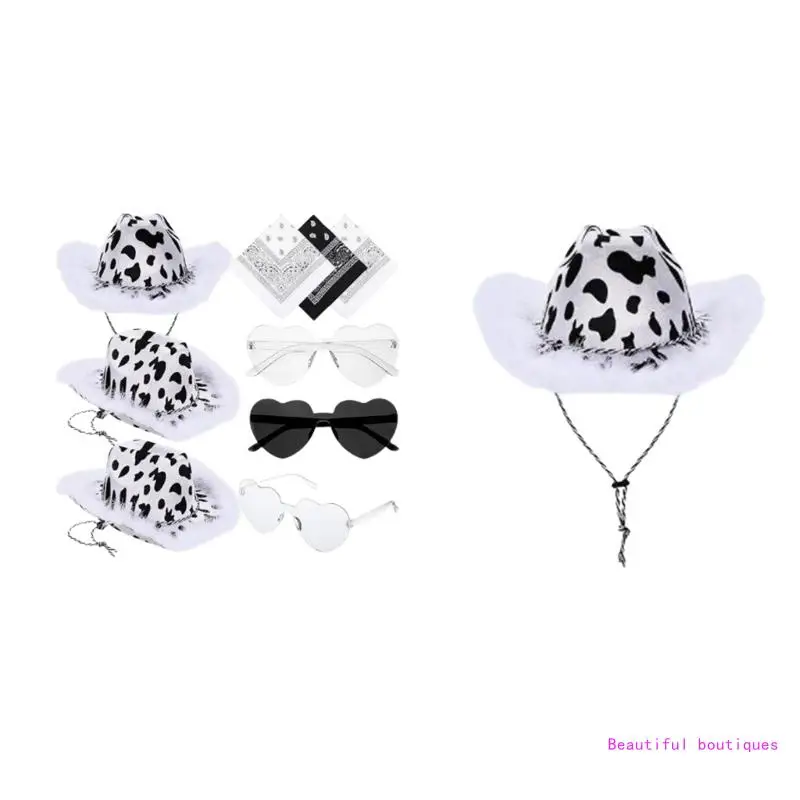 Carnival Party Adult Cowboy Hat with Heart Sunglasses+Cashew Kerchief Bridal Western Fedoras Hat Photography Tools DropShip 
Carnival Party Adult Cowboy Hat with Heart Sunglasses+Cashew Kerchief Bridal Western Fedoras Hat Photography Tools DropShip