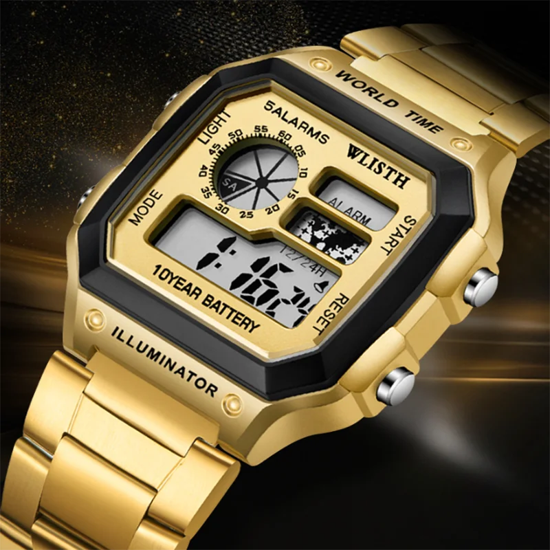 LED Light Stopwatch Sport Watches Mens Multifunction 3Bar Waterproof Countdown Calendar Digital Wristwatch reloj hombre
LED Light Stopwatch Sport Watches Mens Multifunction 3Bar Waterproof Countdown Calendar Digital Wristwatch reloj hombre