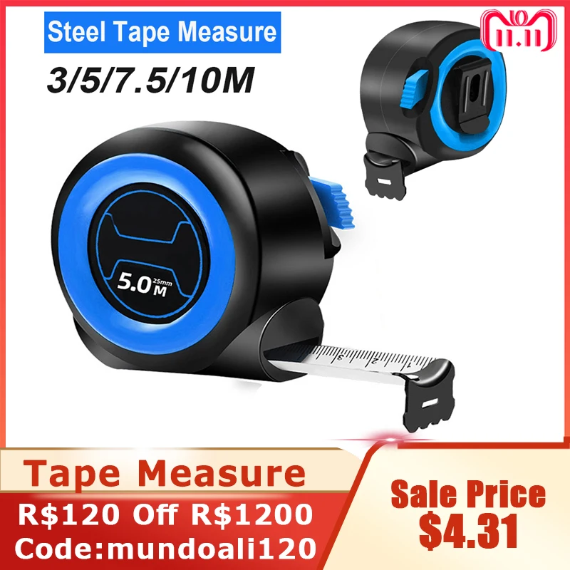 Portable Tape Measure 3 / 5 / 7.5 / 10m Pull Ruler Metric Tape Measure Retractable Measuring Tape Meter Inch Tailor Tool
Portable Tape Measure 3 / 5 / 7.5 / 10m Pull Ruler Metric Tape Measure Retractable Measuring Tape Meter Inch Tailor Tool