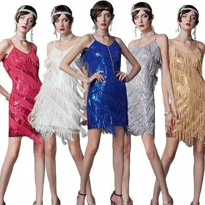 Qsuccua Women's Sling Dress Vintage Tassel Dress Latin Dance Dress Party Cocktail Skirt
Qsuccua Women's Sling Dress Vintage Tassel Dress Latin Dance Dress Party Cocktail Skirt