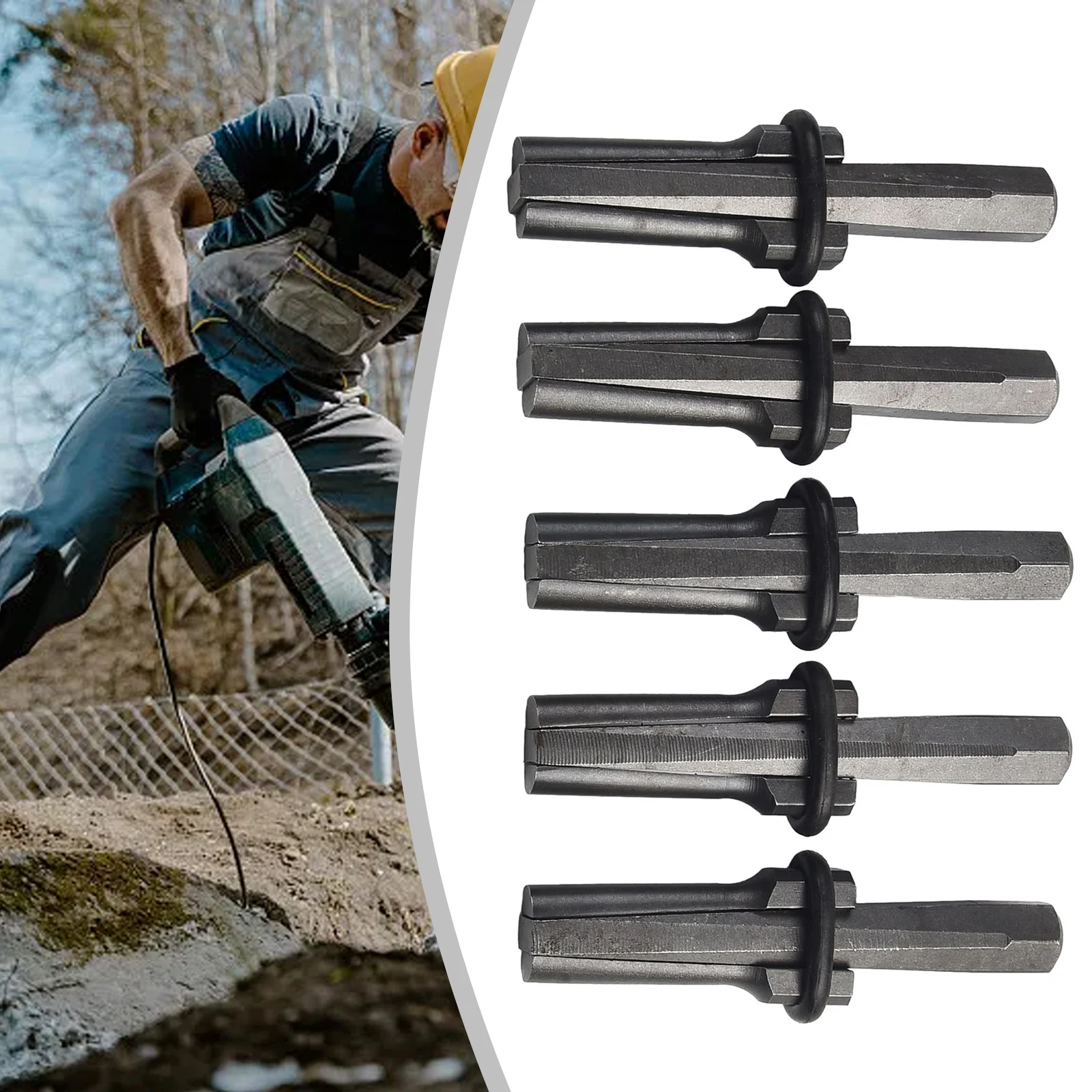 5pcs 18mm Stone Splitting Tool Stone Splitter Set Metal Plug Wedges Feather Shims Concrete Rock Splitters Hand Tools
5pcs 18mm Stone Splitting Tool Stone Splitter Set Metal Plug Wedges Feather Shims Concrete Rock Splitters Hand Tools