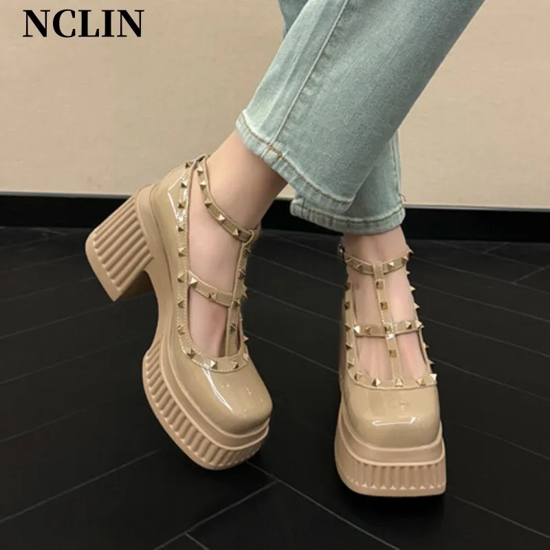 Spring/Summer Mary Jane Shoes Chunky Heel Square Toe Platform Shoes Genuine Leather Buckle Strap Shoes Women Zapatos De Mujer
Spring/Summer Mary Jane Shoes Chunky Heel Square Toe Platform Shoes Genuine Leather Buckle Strap Shoes Women Zapatos De Mujer