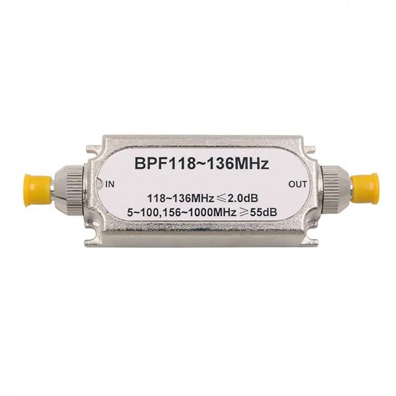 FBP-AIR 118-136MHz AIR Aviation Band-Pass Filter, Ultra Small Volume, SMA Interface
FBP-AIR 118-136MHz AIR Aviation Band-Pass Filter, Ultra Small Volume, SMA Interface