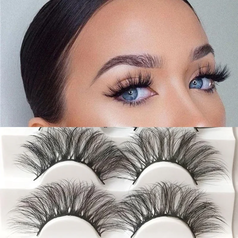 

3D Messy Curled Mink Hair, A Whole Pair Of False Eyelashes, Multi-layered Natural Dense Online Celebrity.Makeup