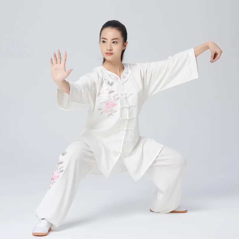 Tai Chi Clothes Wushu Clothing Kung Fu Dress Martial Art Uniform Women Girl Kun Master Embroidery Peony 2023 New Style
Tai Chi Clothes Wushu Clothing Kung Fu Dress Martial Art Uniform Women Girl Kun Master Embroidery Peony 2023 New Style